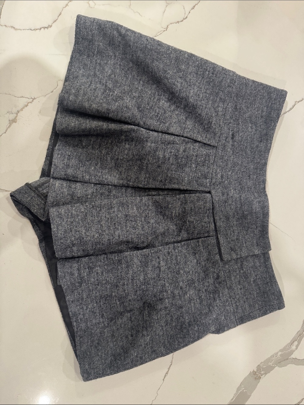 Gray Pleated Women’s Shorts